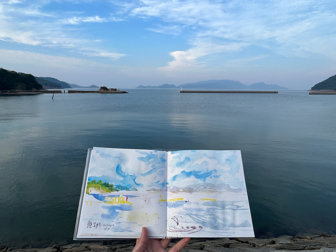 sketchbook watercolor japan URBANSKETCHERS naoshima Travel bugstrolling kurashiki okayama Setouchi