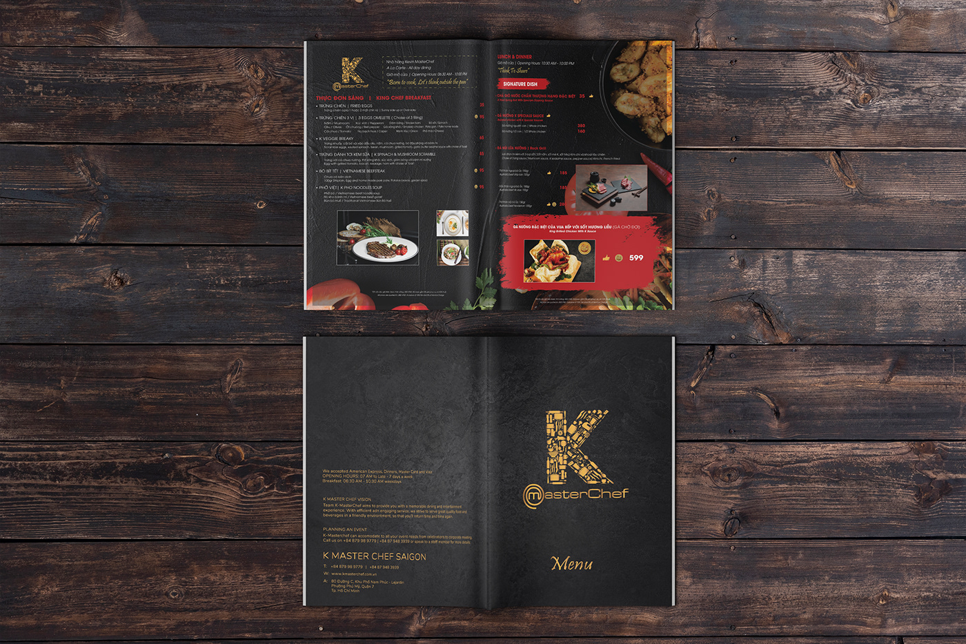 branding  chef menu design restaurant saigon vietnam vietnam foods
