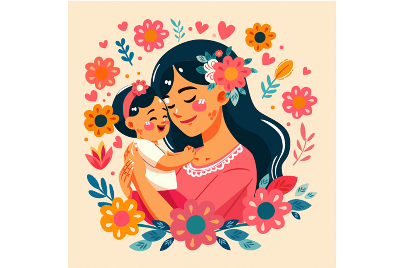 mother Day Love Diversity family celebration flower DAUGHTER happy Holiday