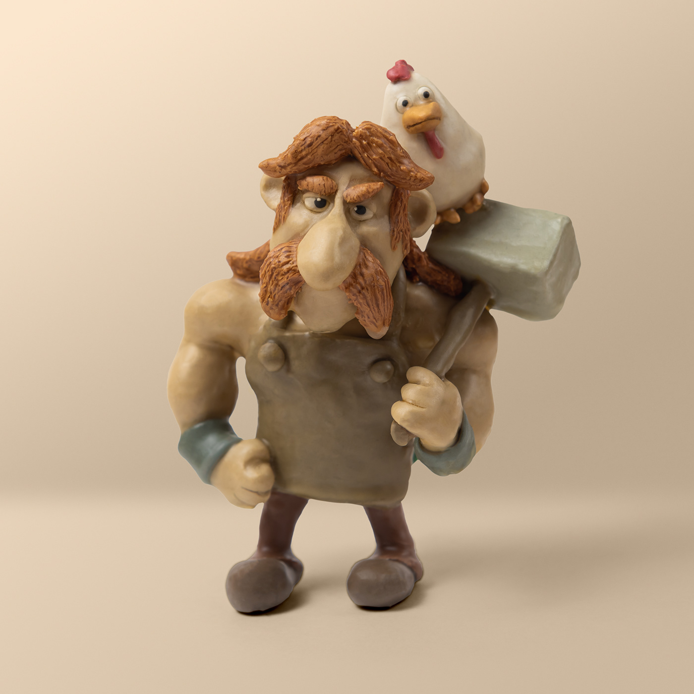 пластилин Plasticine sculpture clay 3D handmade Asterix Character cartoon asterix and obelix