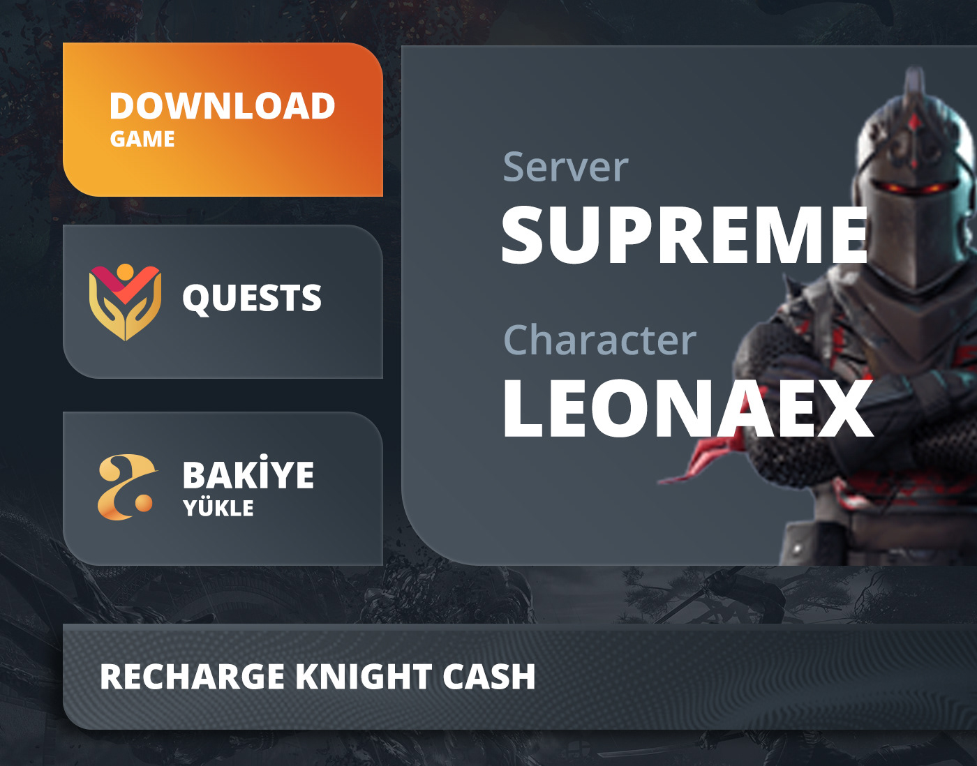 knight online game online game UI ux Web game design  animation 