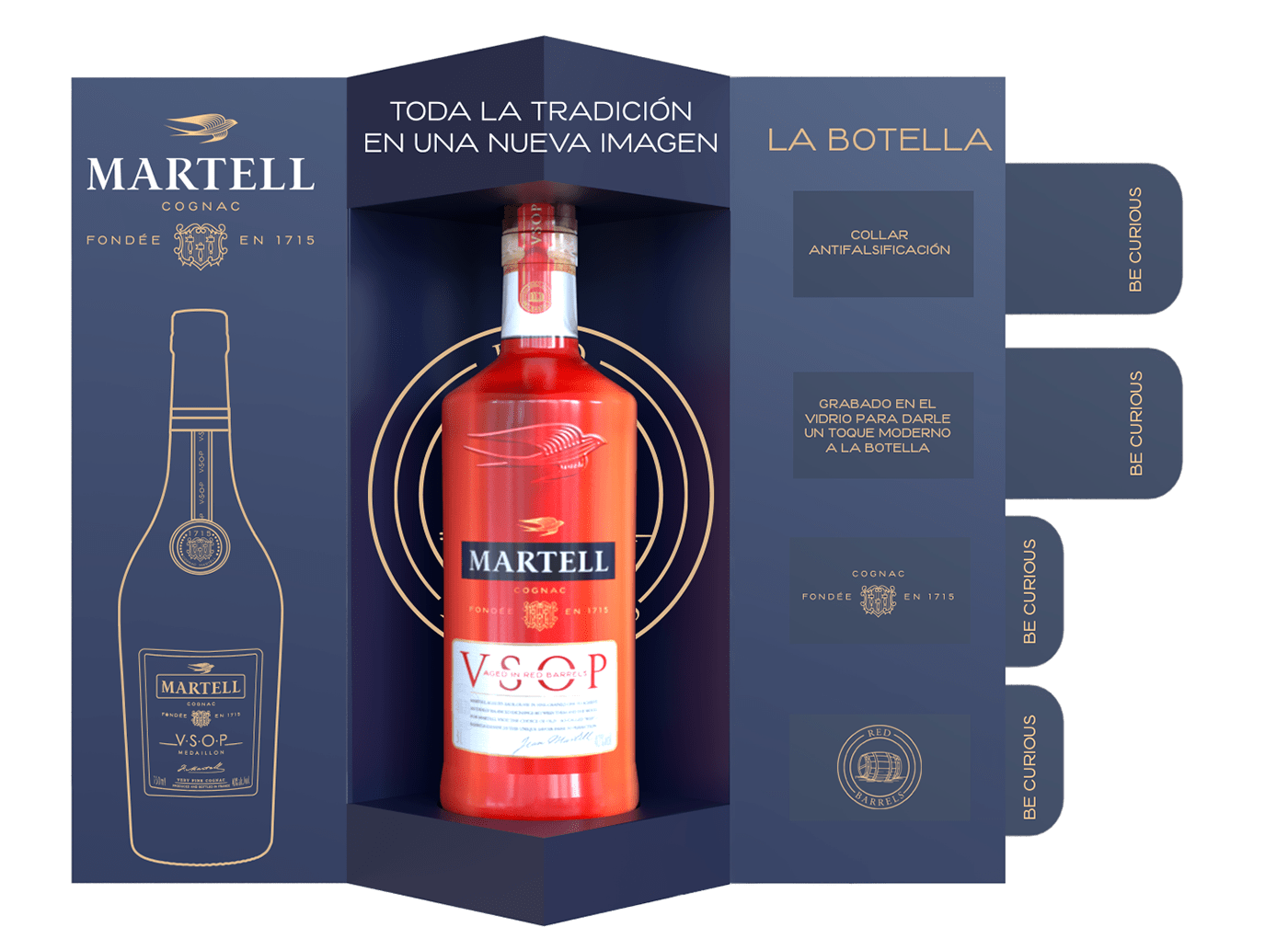 Cognac Packaging label design Packaging martell botella Render 3ds max corona visualization 3D