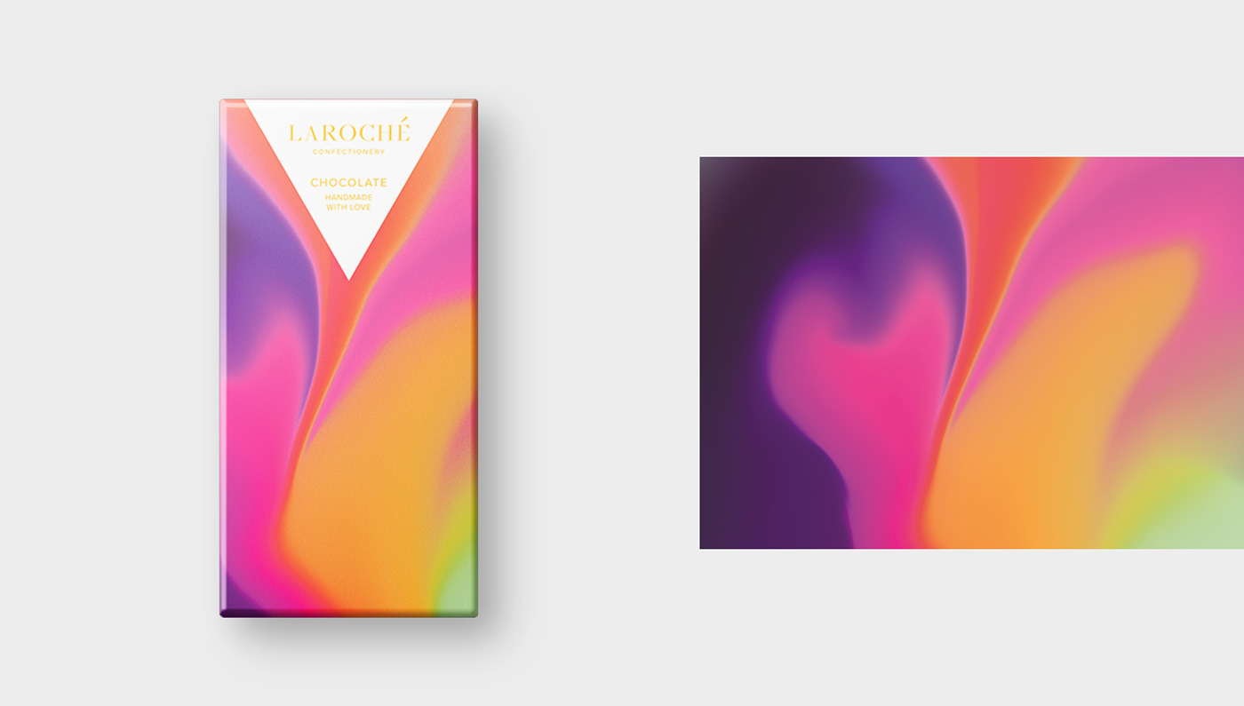 chocolate packaging design chocolate bar Candy sweet vibrant gradient colorful