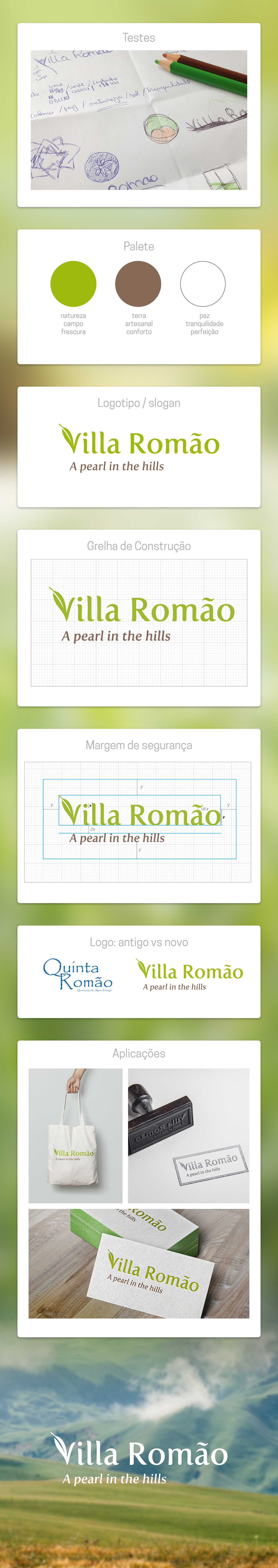 villa romao house rustic field logo rental design