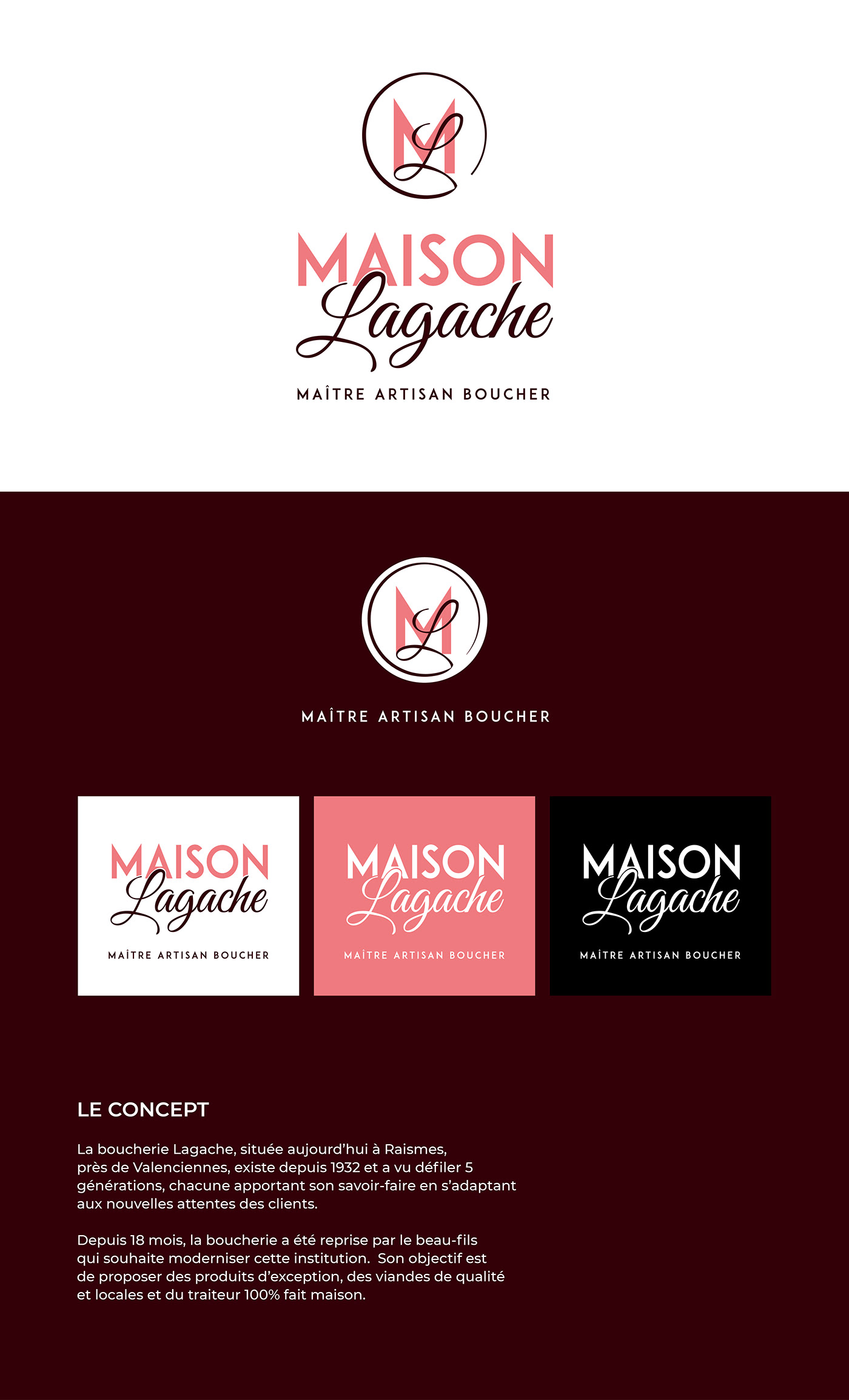 identity design corporate Authenticity meat brand Typographie