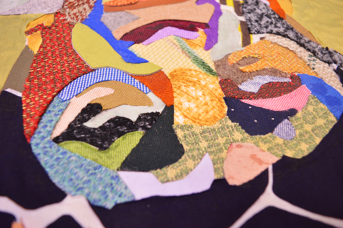 fabric collage series portraits