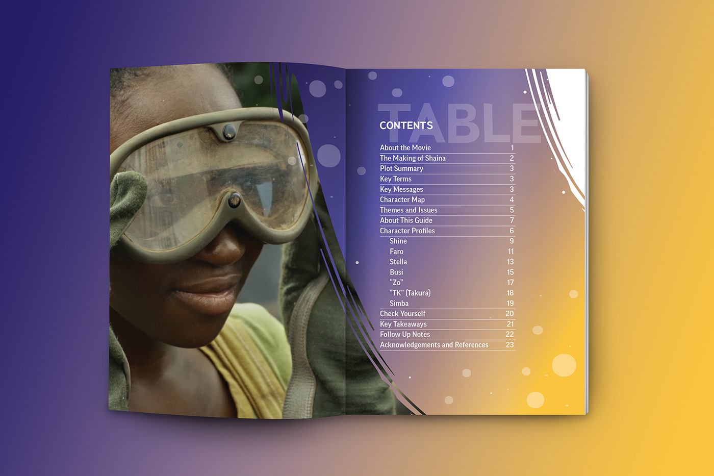 brochure editorial Girl Power icons movie poster strong woman Womens Health Zimbabwe report design USAID