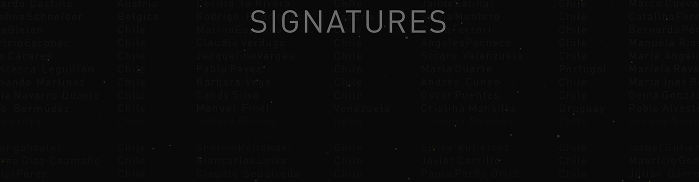 constellation amnistia chile signature dictadura design ad motion AWWWARDS