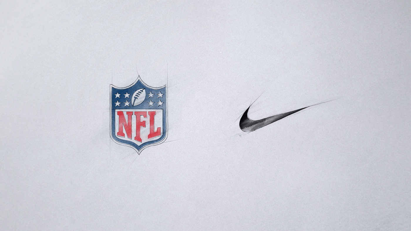 key visual Nike nike nfl nfl animation  color rush 2016 animationnike vapour