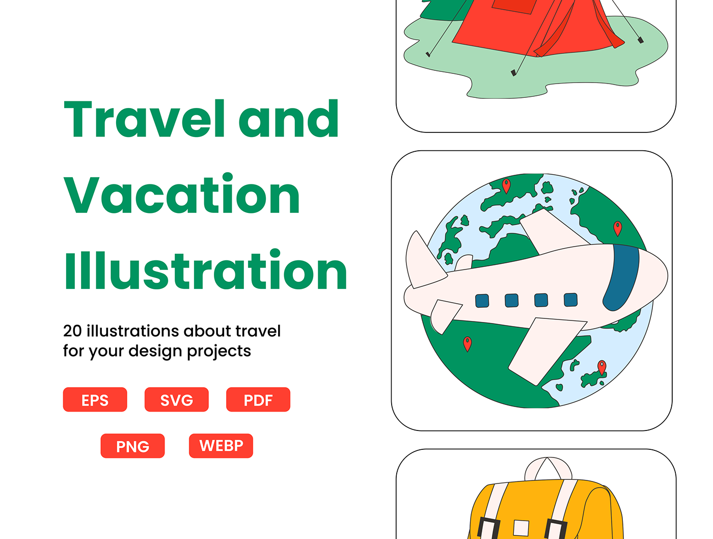 Travel trip vacation Holiday adventure vector illustraton hand drawn