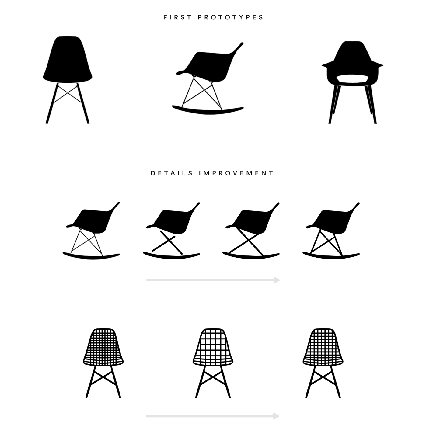 EAMES Icon pictogram chairs furniture logo Vitra