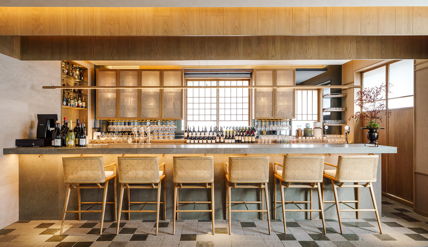 interior design  architecture bar restaurant lounge private dining japanese red design shanghai London