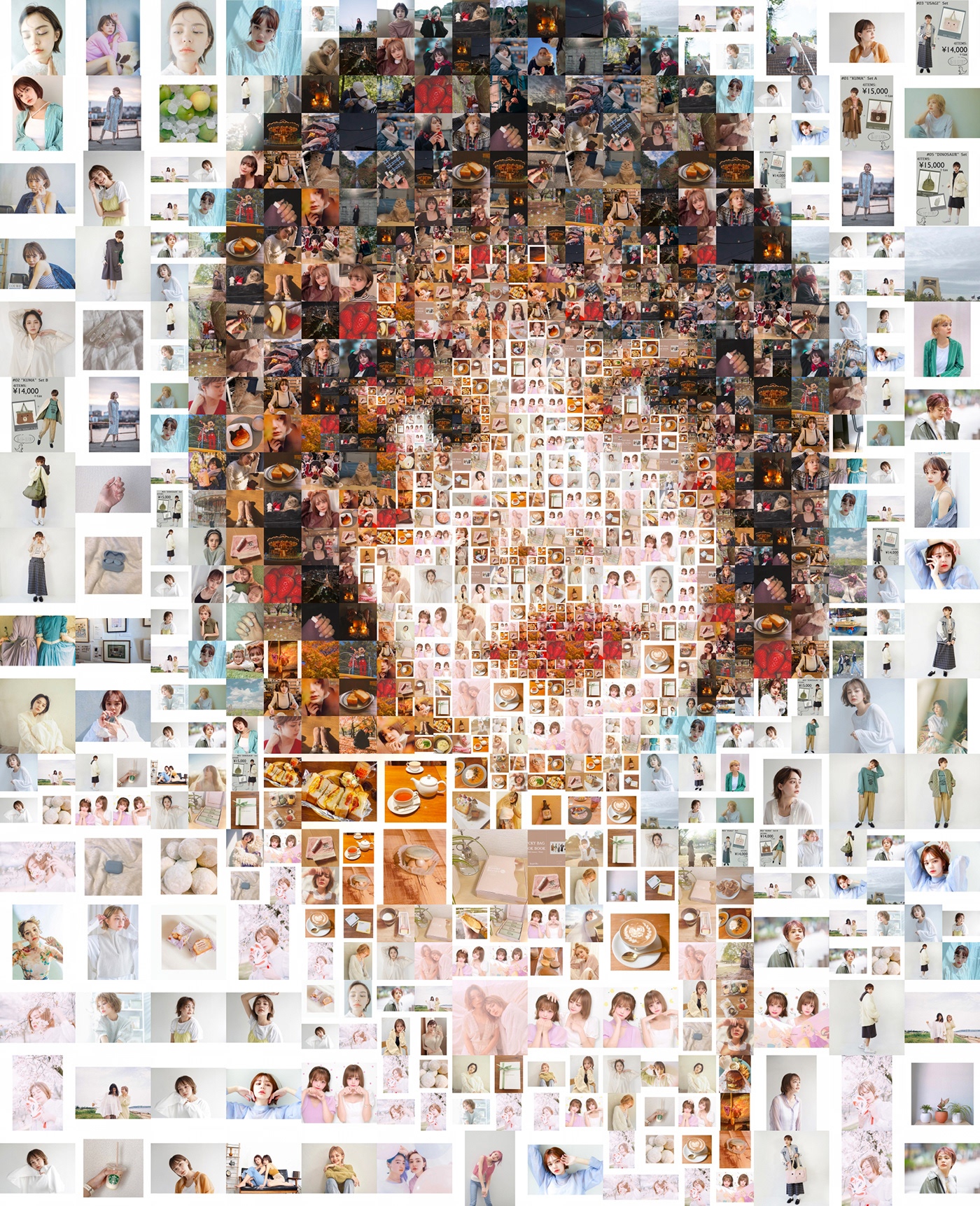 Birthday collage collage art computer graphics japan mosaic mosaico photomosaic portrait visual design