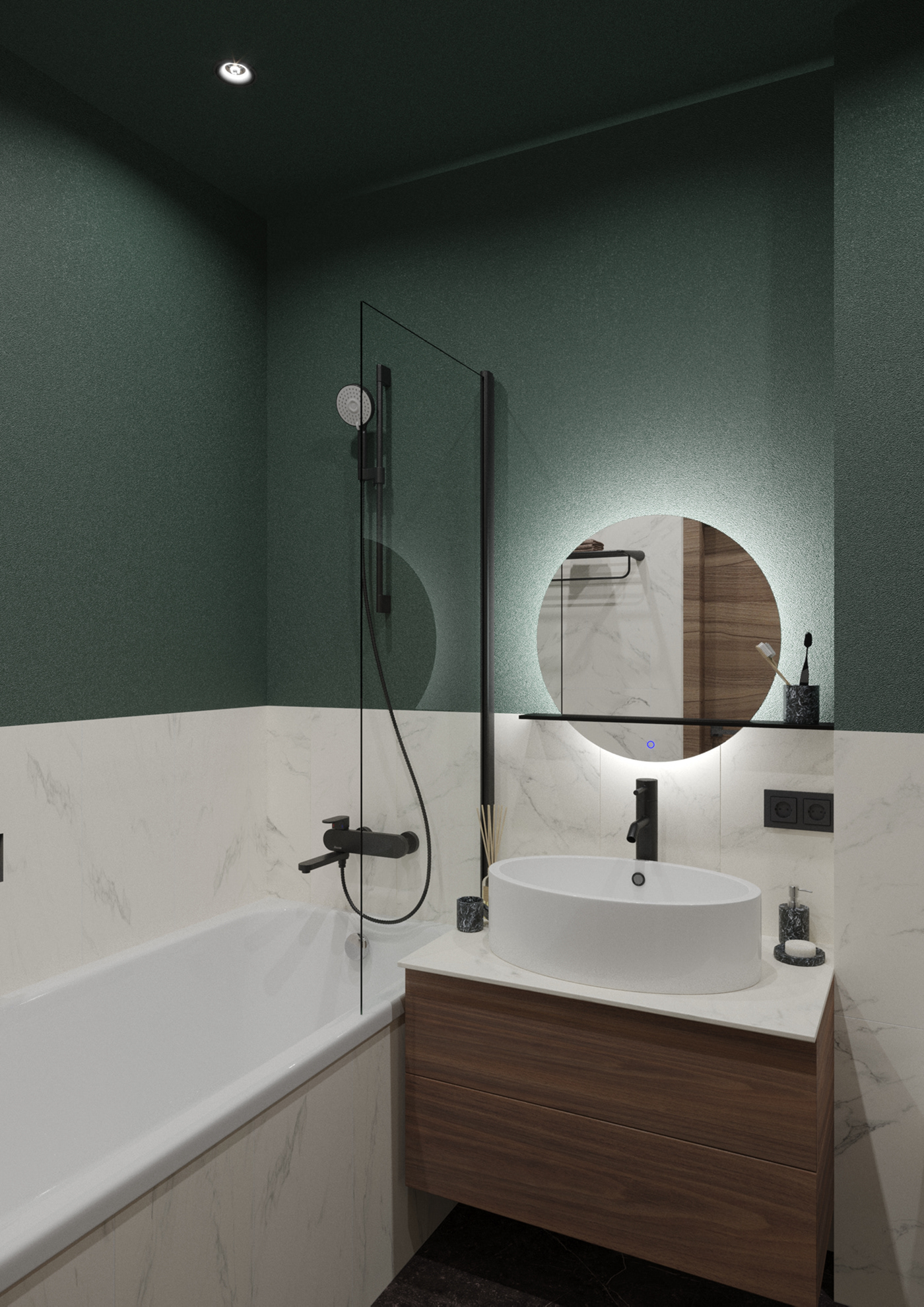 apartment dnepr ukraine design 3ds max Render corona visualization bathroom kitchen