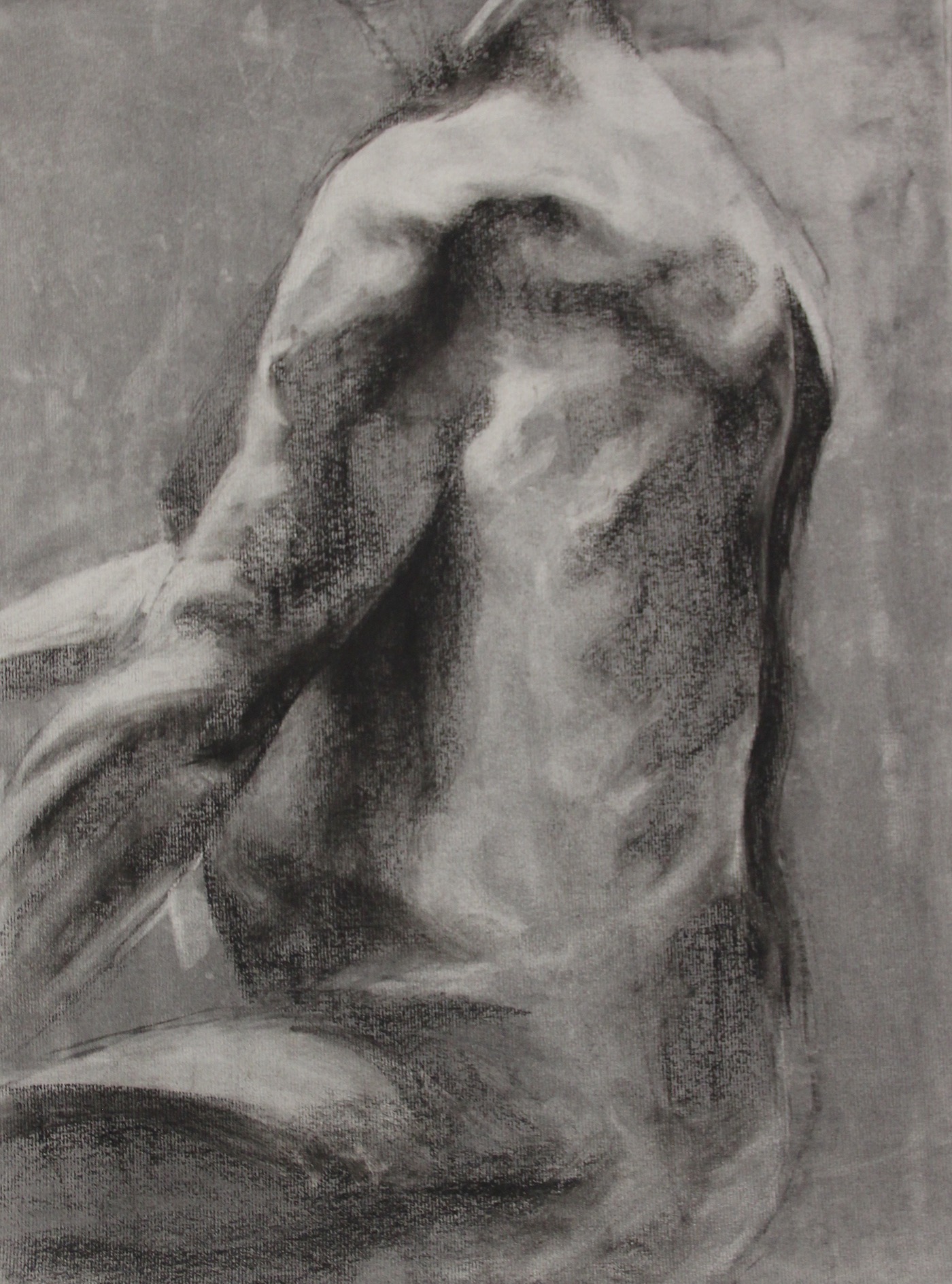 charcoal litho figure