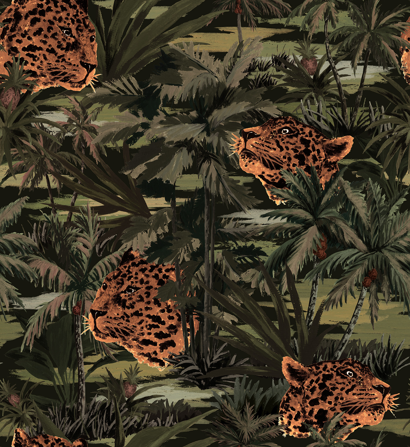 coqueiros Fashion  jungçe moda onça Palm Tree savage selva selvagem wild