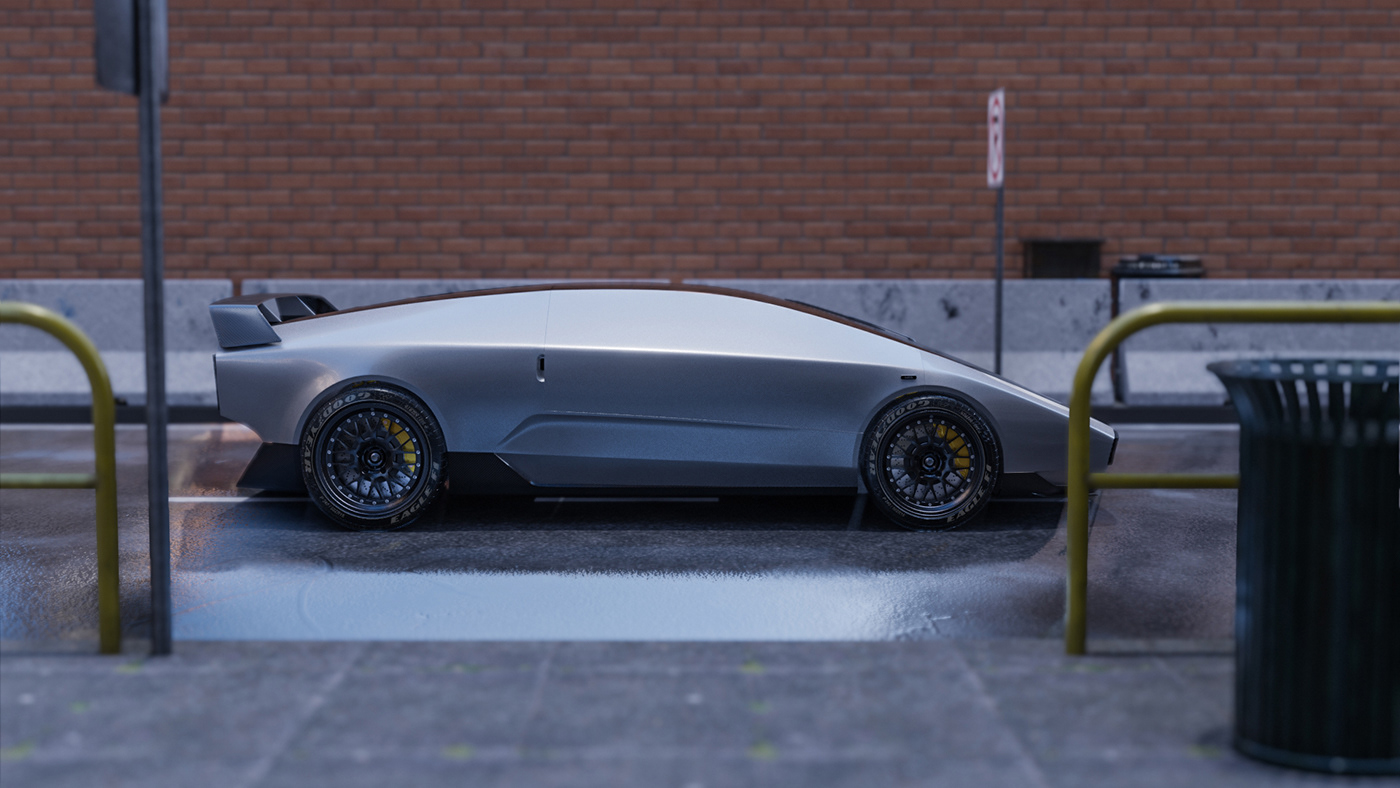 automotive   blender cardesign design Lancia redesign Transport car concept Italy