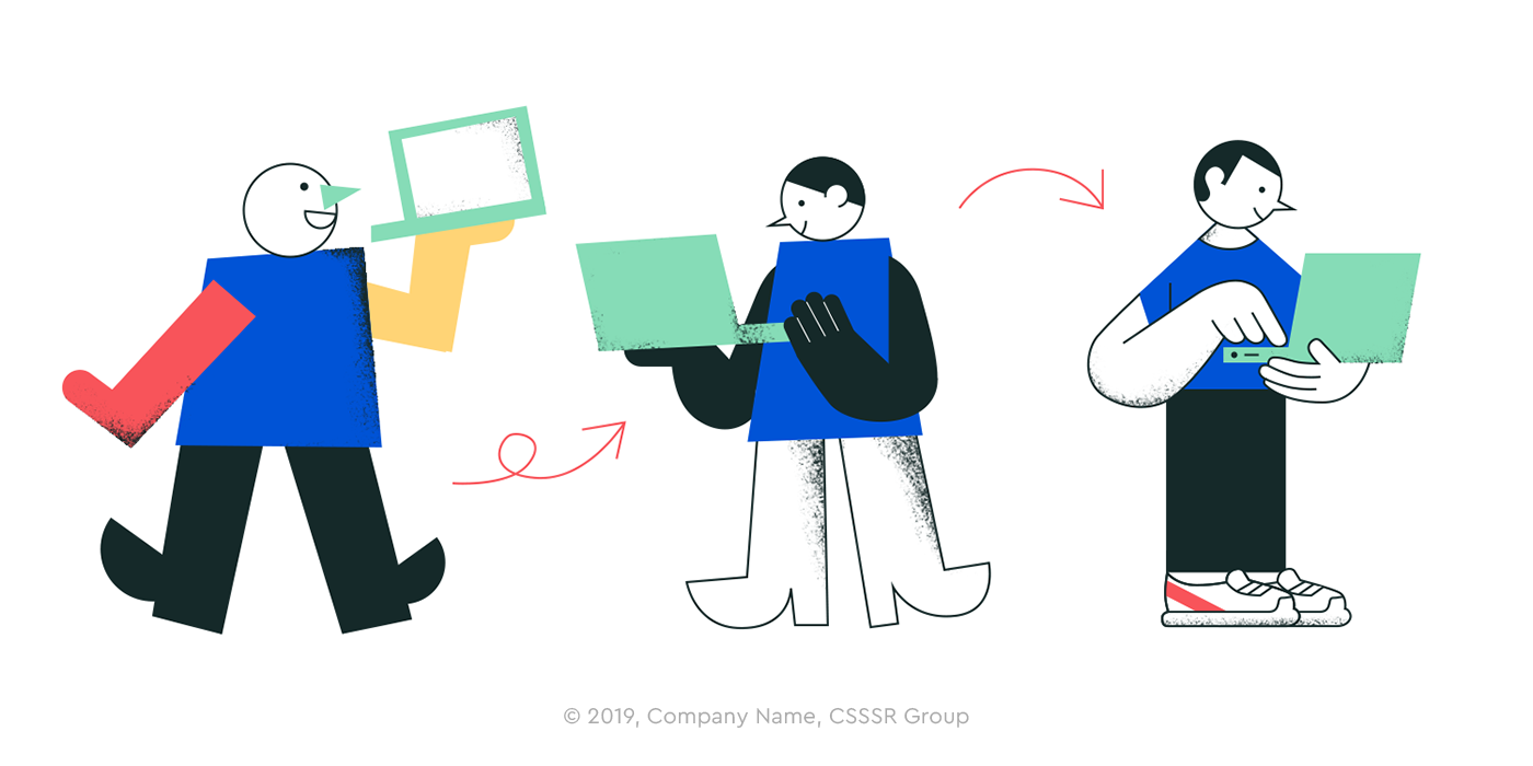 animation  Character design  characters front-end gif ILLUSTRATION  IT Website