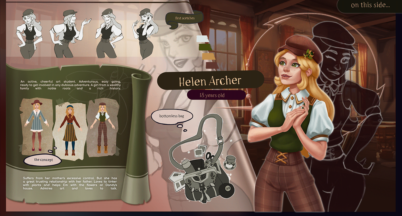 Character Character design  novel 2dart mobile game casual 2D digital illustration concept design interactive story