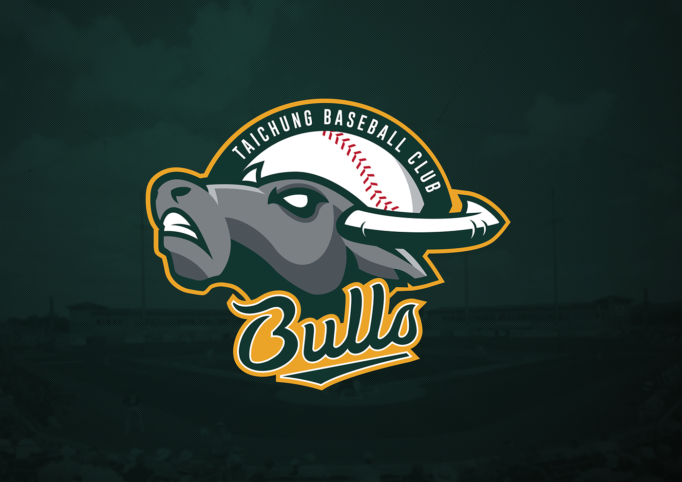 baseball logo identity branding  Illustrator sports taiwan
