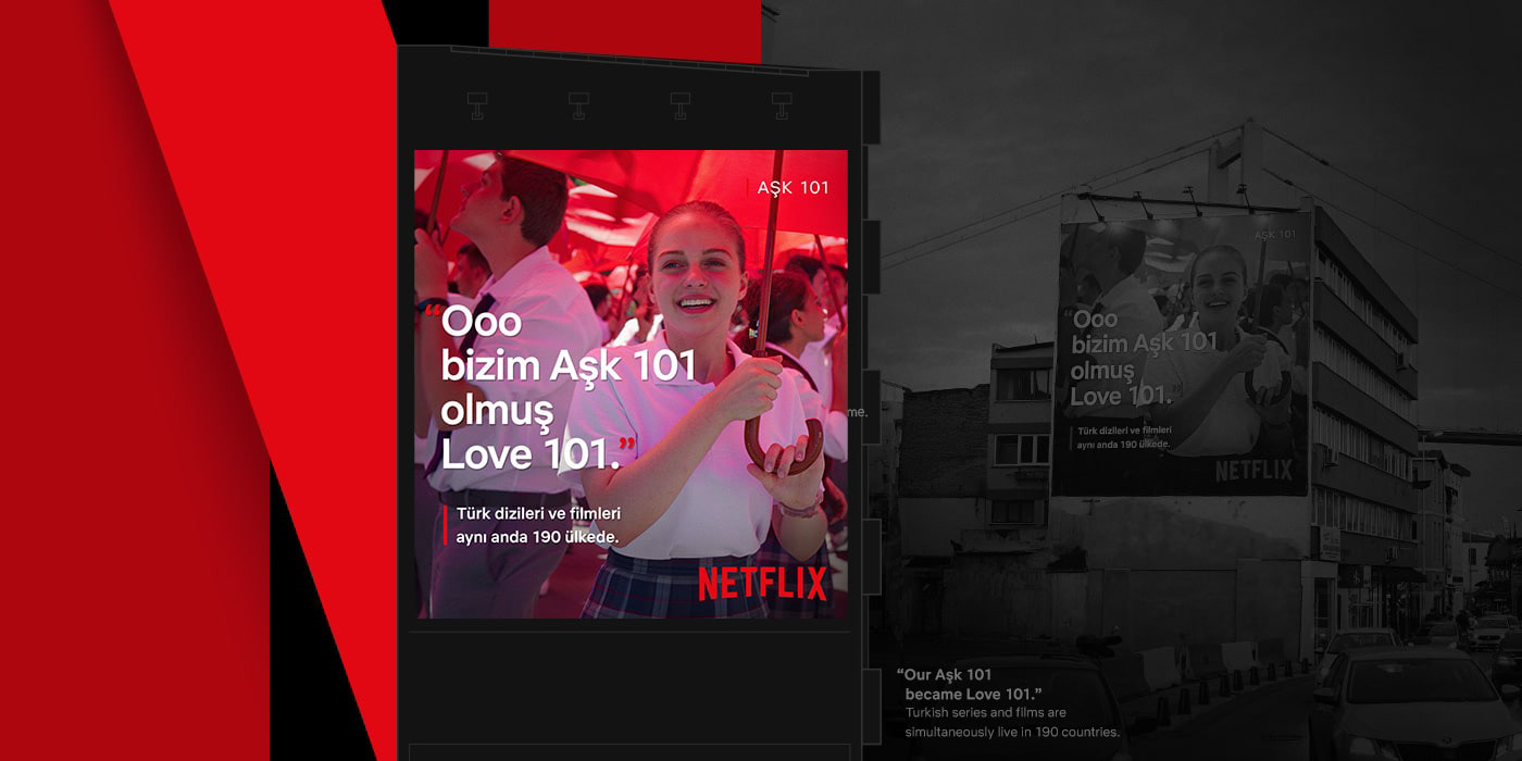 Advertising  billboard core brand DDB Netflix Outdoor Turkey türkiye
