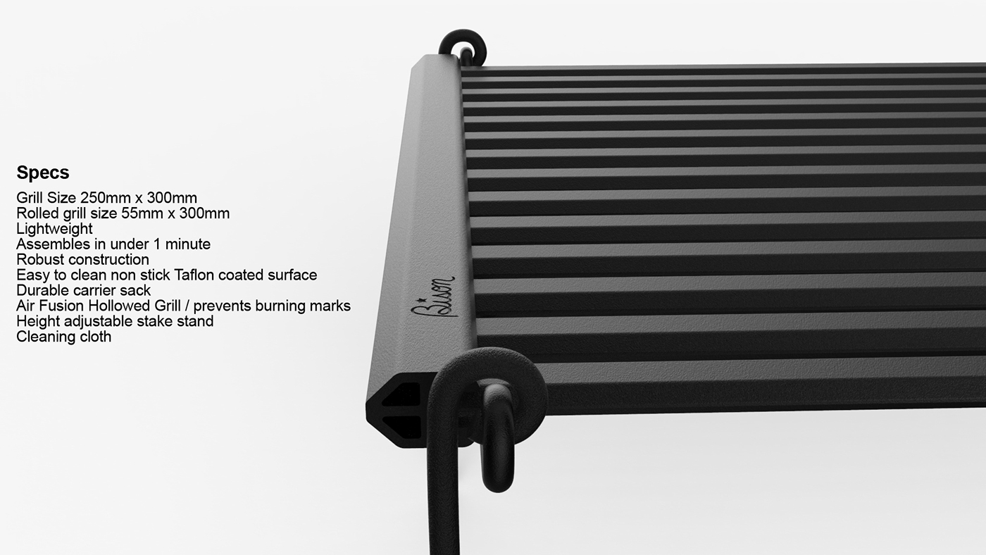Backpacking gears equipment rolling grill BBQ camping Outdoor Kickstarter campaign
