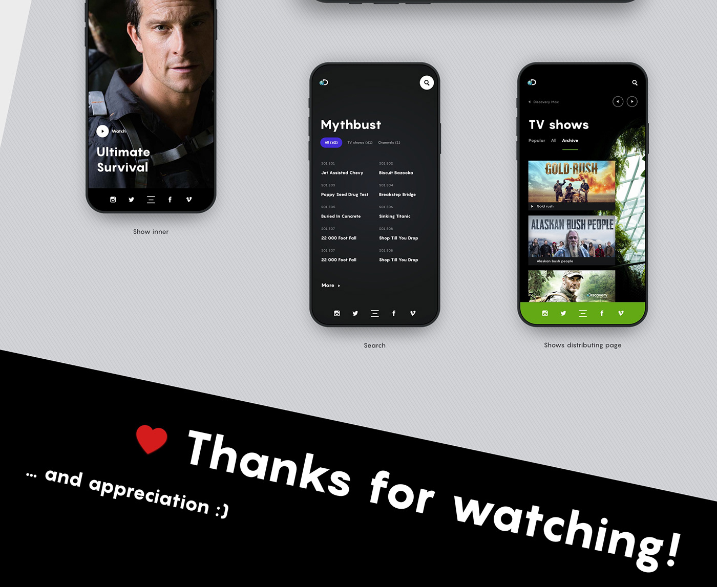 animation  UI ux discovery mobile motion Web tv app interaction