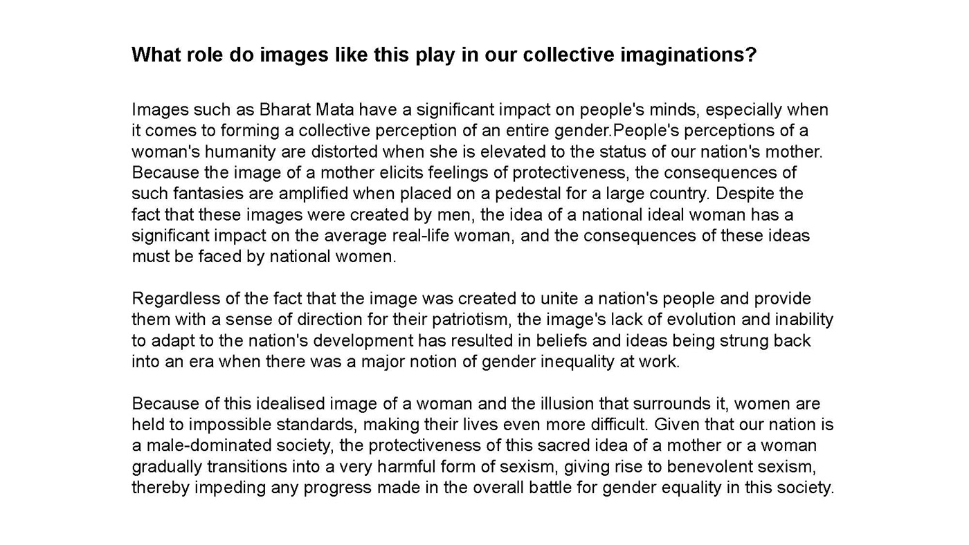 Bharatmata concept art conceptual art India sculpture sexism woman