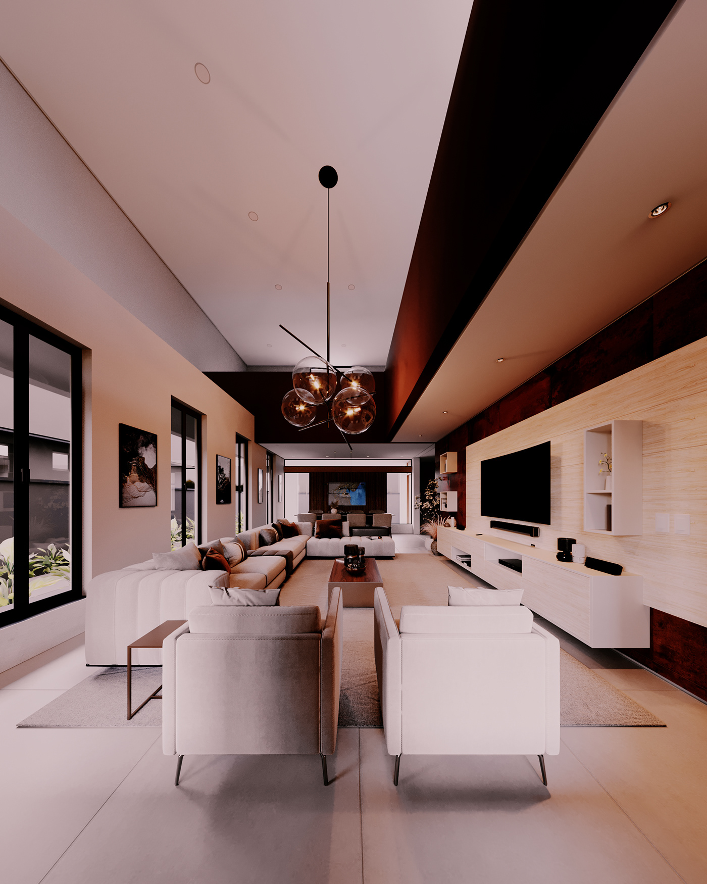 house archviz 3D interior design  architecture Render 3ds max CGI modern visualization
