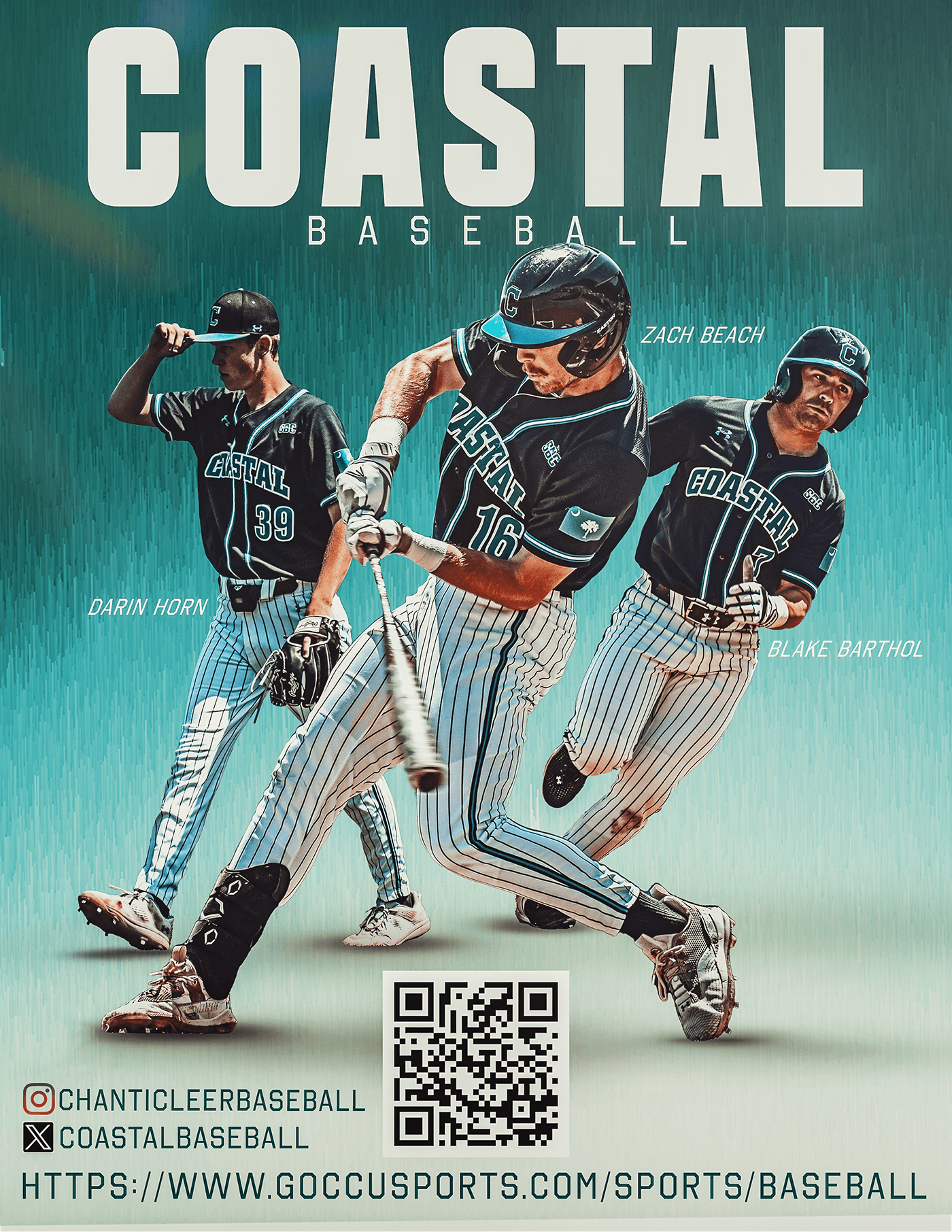 Coastal Carolina ccu baseball sports Social media post Graphic Designer