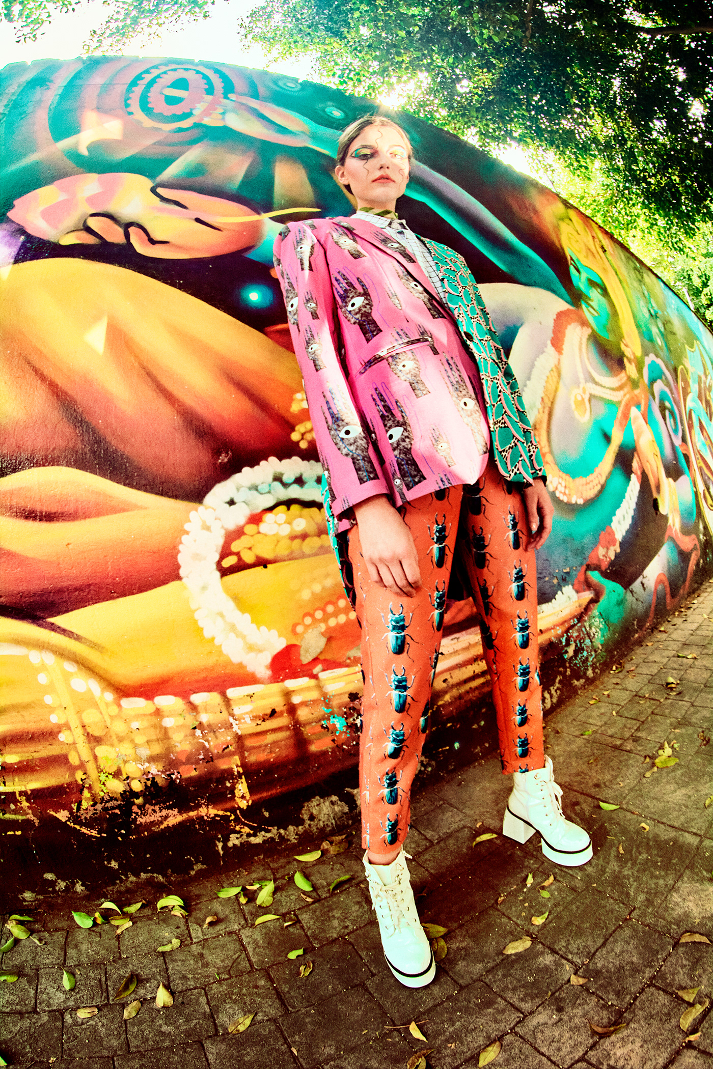 color editorial fashionphotography grafitti mexico model newyork