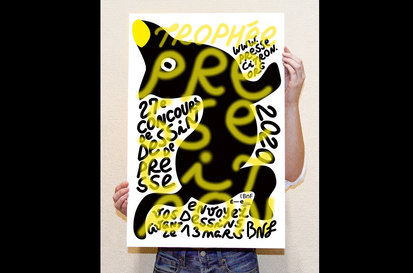 affiche caricature   chien citron dog estienne identité Paris presse trophée