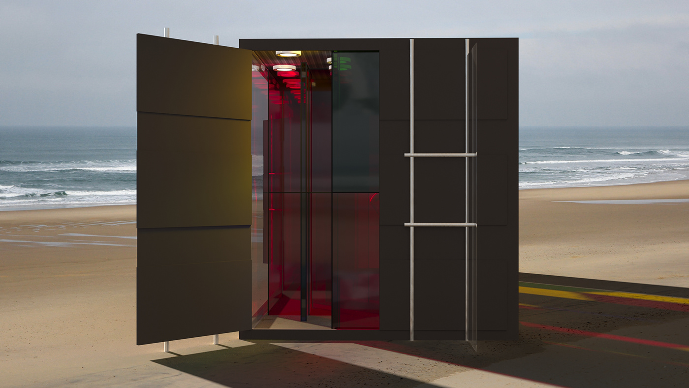 maze gate 3D summer Cargo Cargo containers design Photo Opportunity Render