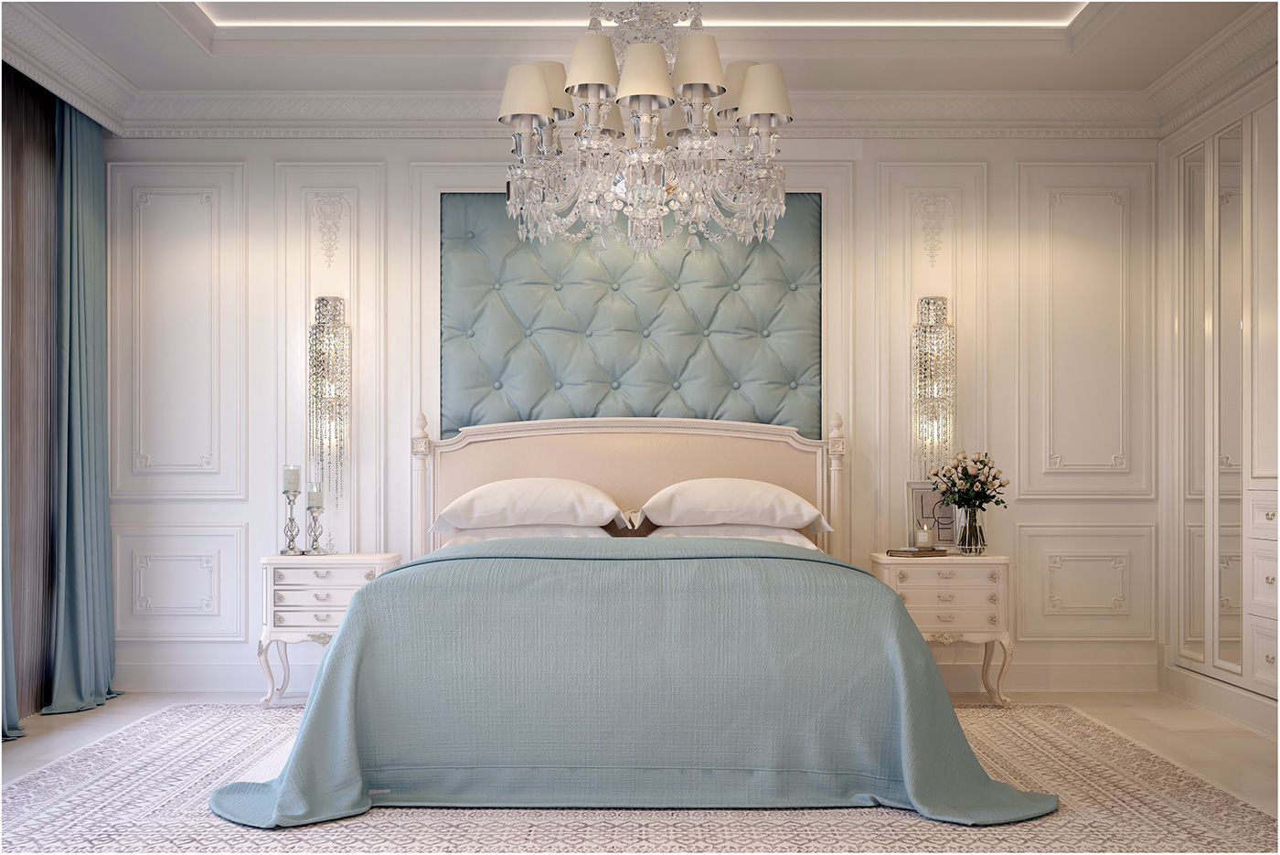 Interior bedroom luxury light vray Classic