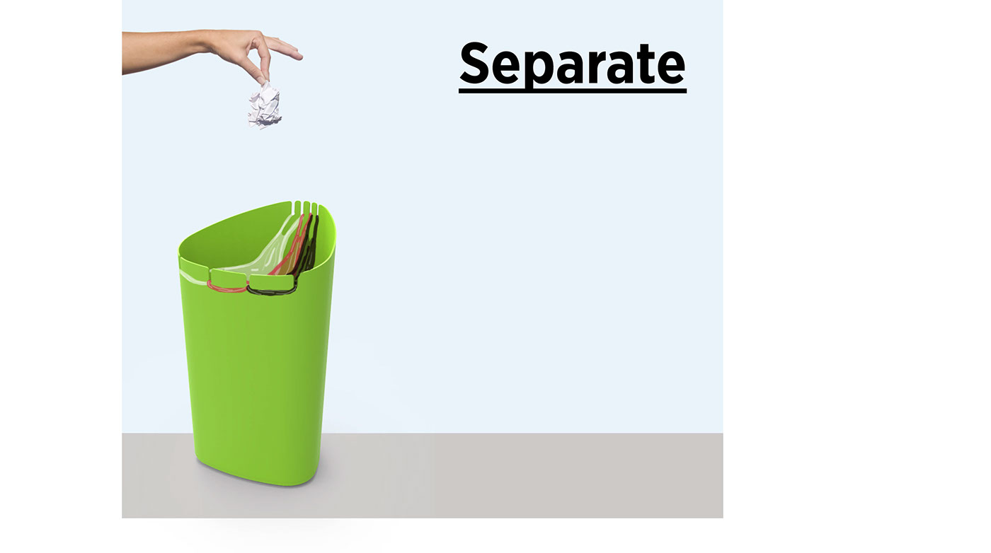 waste bag waste separation Bin Sustainability trash plastic bag green design