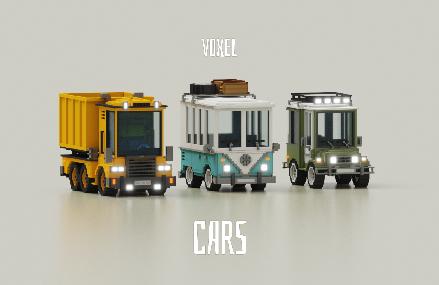 3D car Magicavoxel Render Truck Vehicle voxel