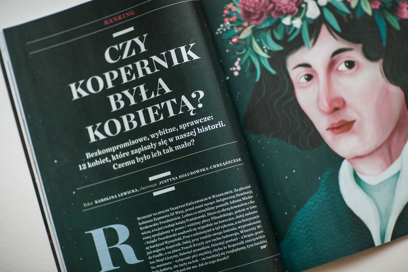 copernicus wreath stars ILLUSTRATION  polish Newsweek Newsweek Polska Kopernik portrait