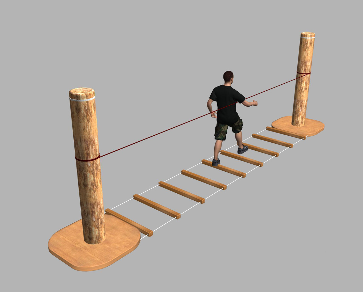 3D design rope Park Character adventure