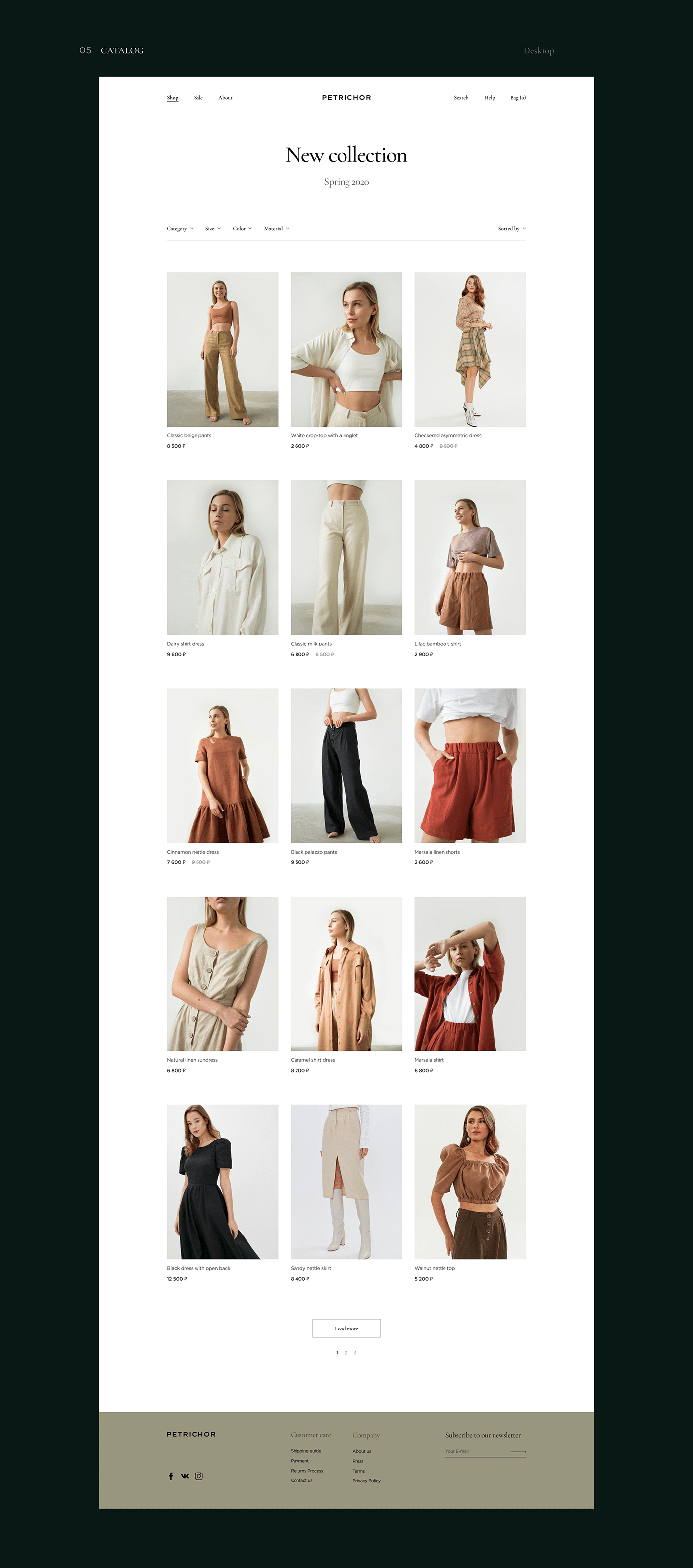 Clothing e-commerce Fashion  online store redesign Web Design  Website