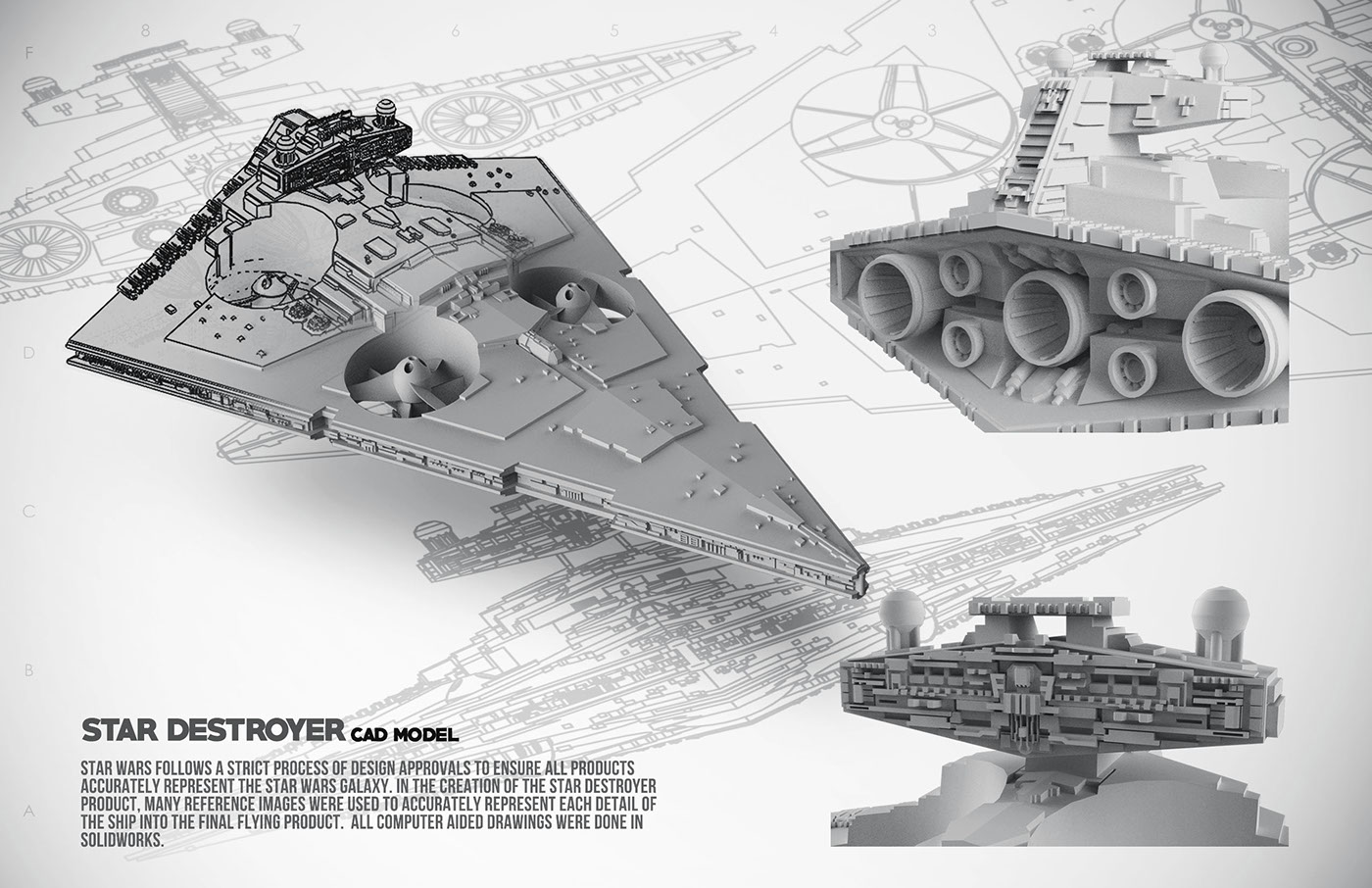 toy toy design  product design  product star wars Star Destroyer drone Air Hogs