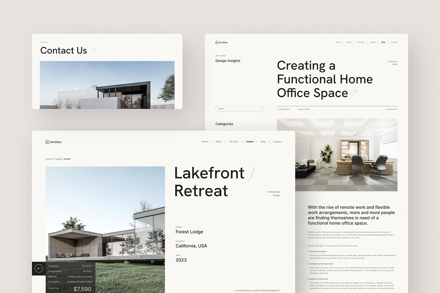 Website Design Website UI/UX UI ui design architecture professional minimalist elegant