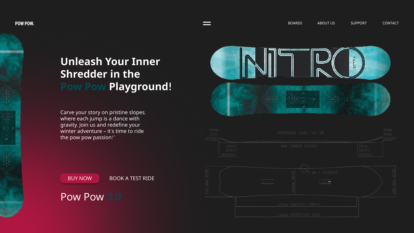 design Graphic Designer Advertising  Figma landing page design UI/UX Web Design  snowboard
