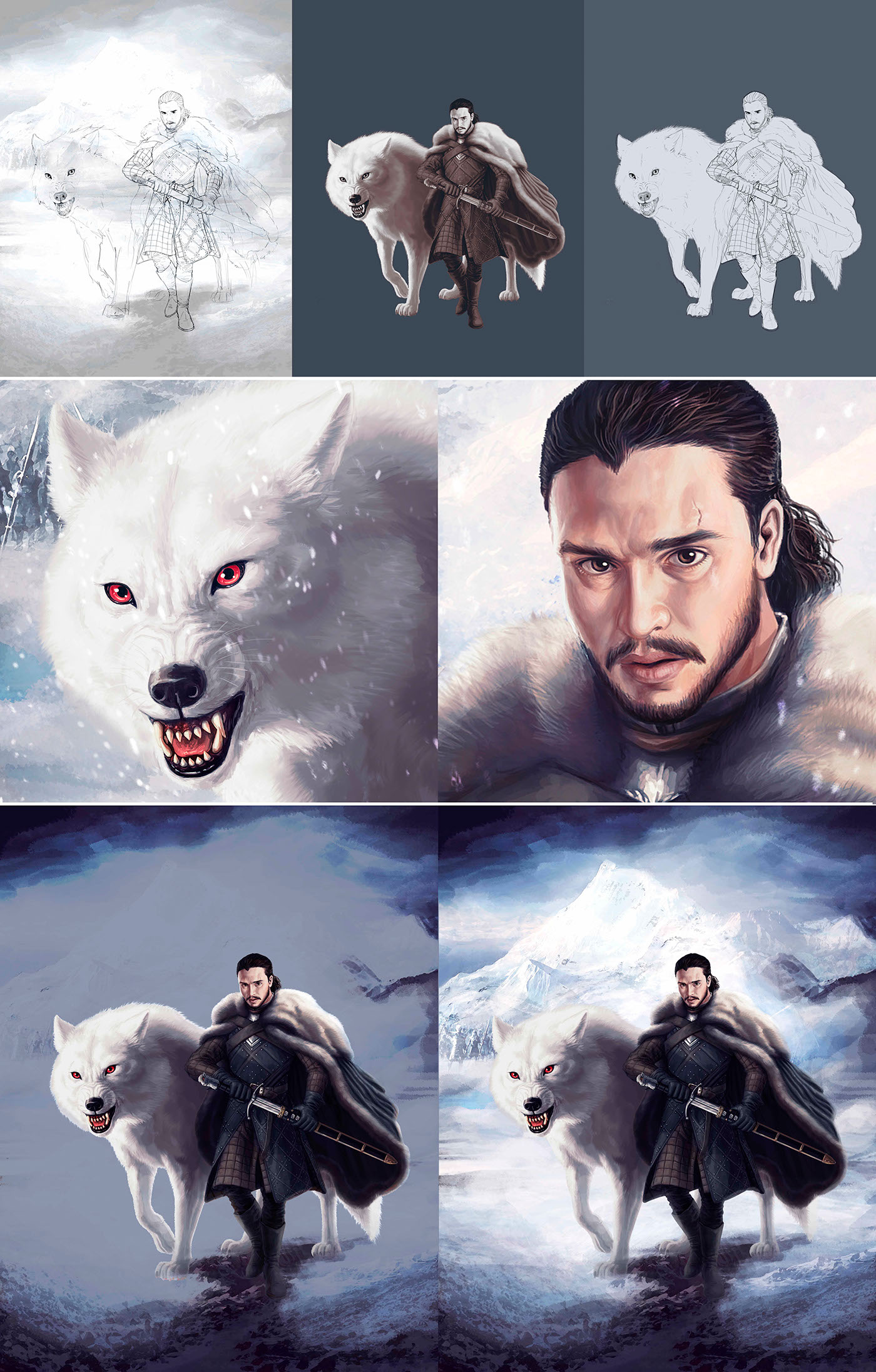 Game of Thrones Jon Snow daenerys targaryen ghost king north Winterfell house stark ice and fire winter is coming