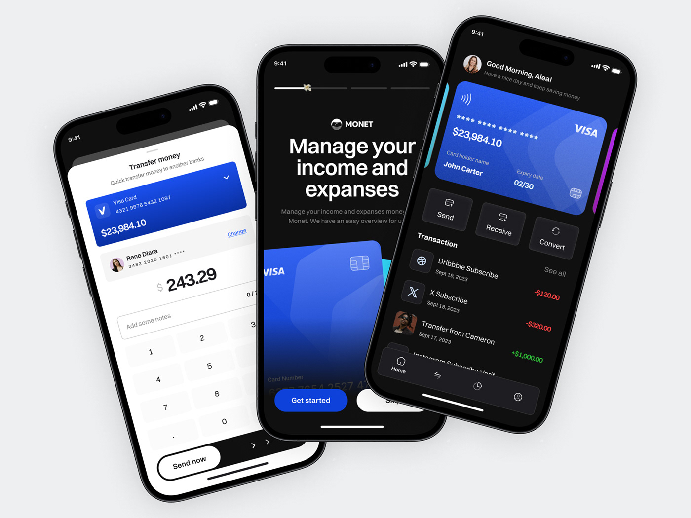 digital banking mobile app design ebanking finance app paypal virtual bank credit card eWallet transaction payment