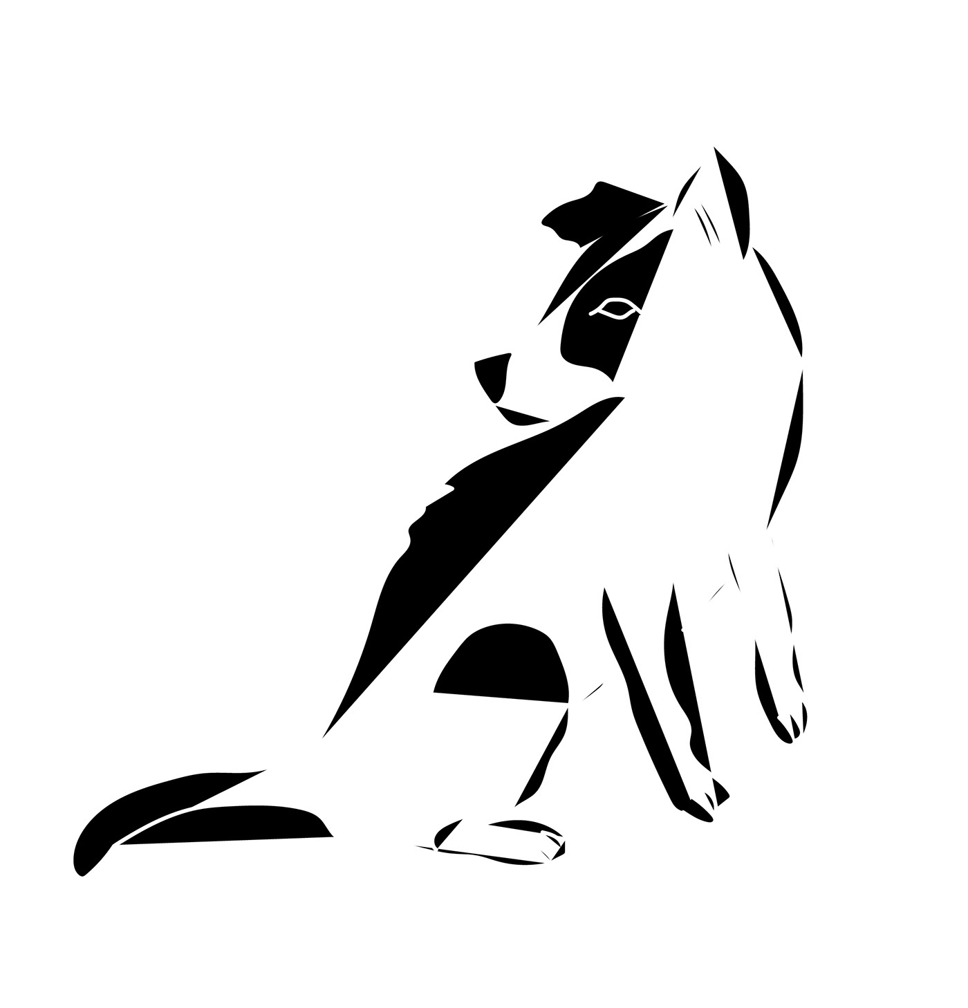 A little sketch I did turned into an Illustrator design. This is a border collie pup I photographed.