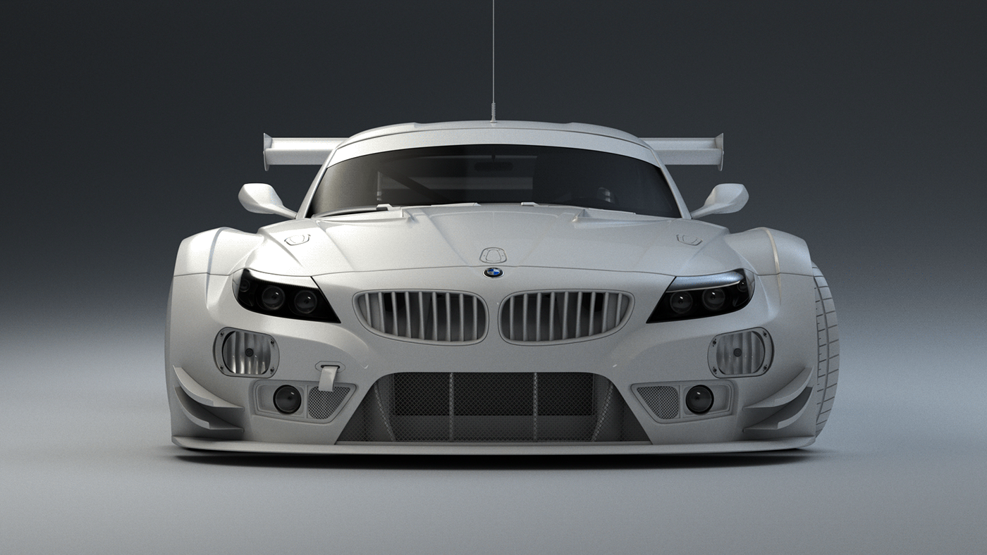 3D model automotive   BMW car free Render vray Z4GT3