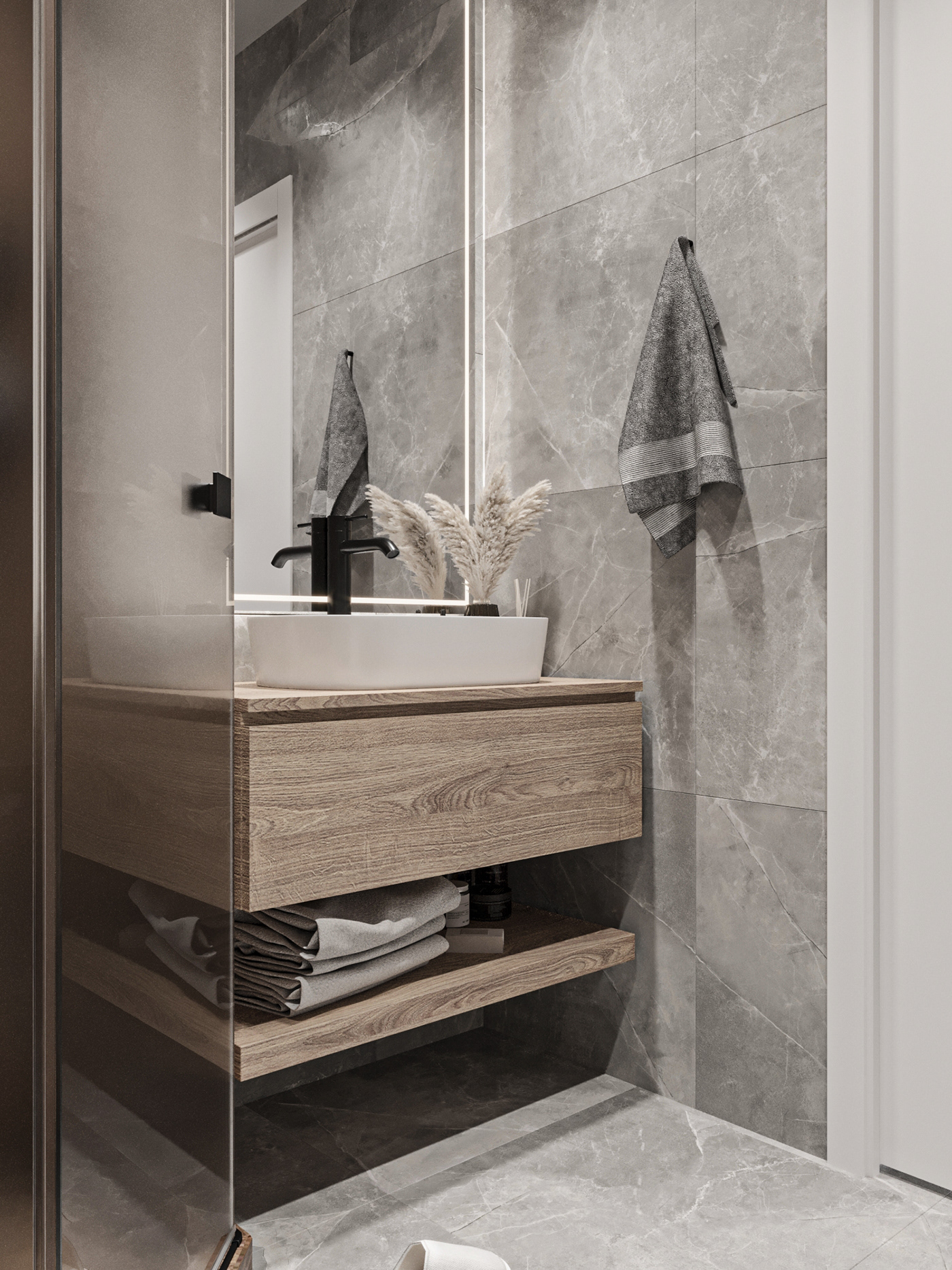 bathroom bathroom design Interior interior design  визуализация Визуализация интерьера дизайн дизайн интерьера интерьер Санузел