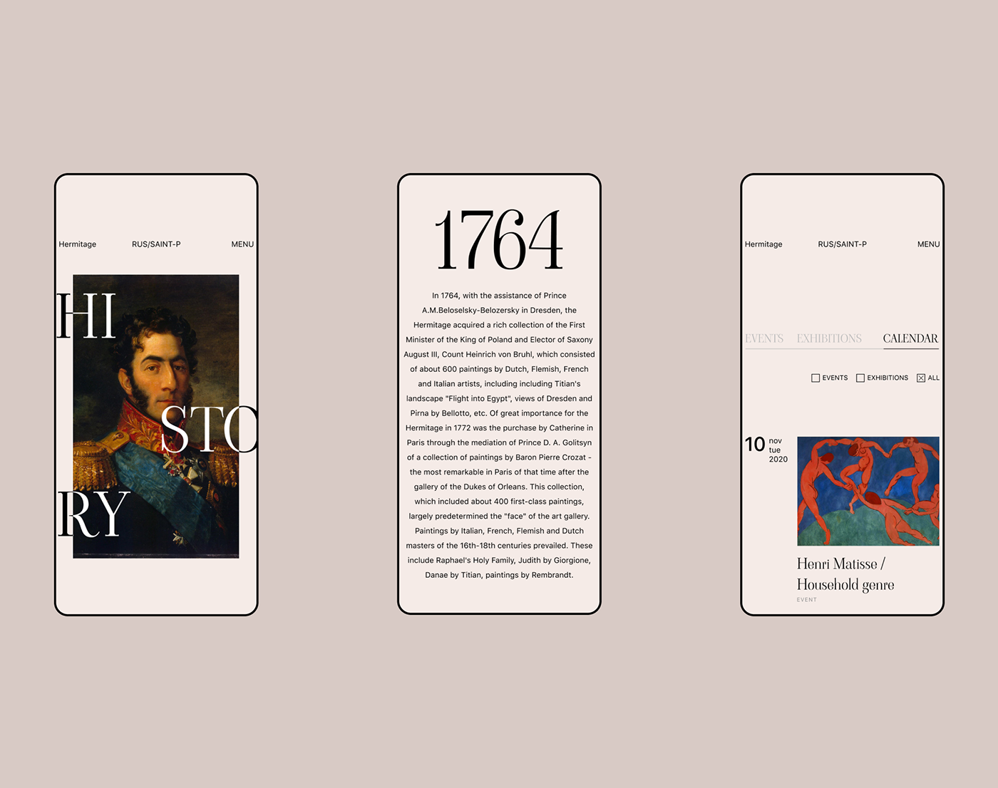 art branding  gallery Minimalism museum redesign typography   UI ux Website