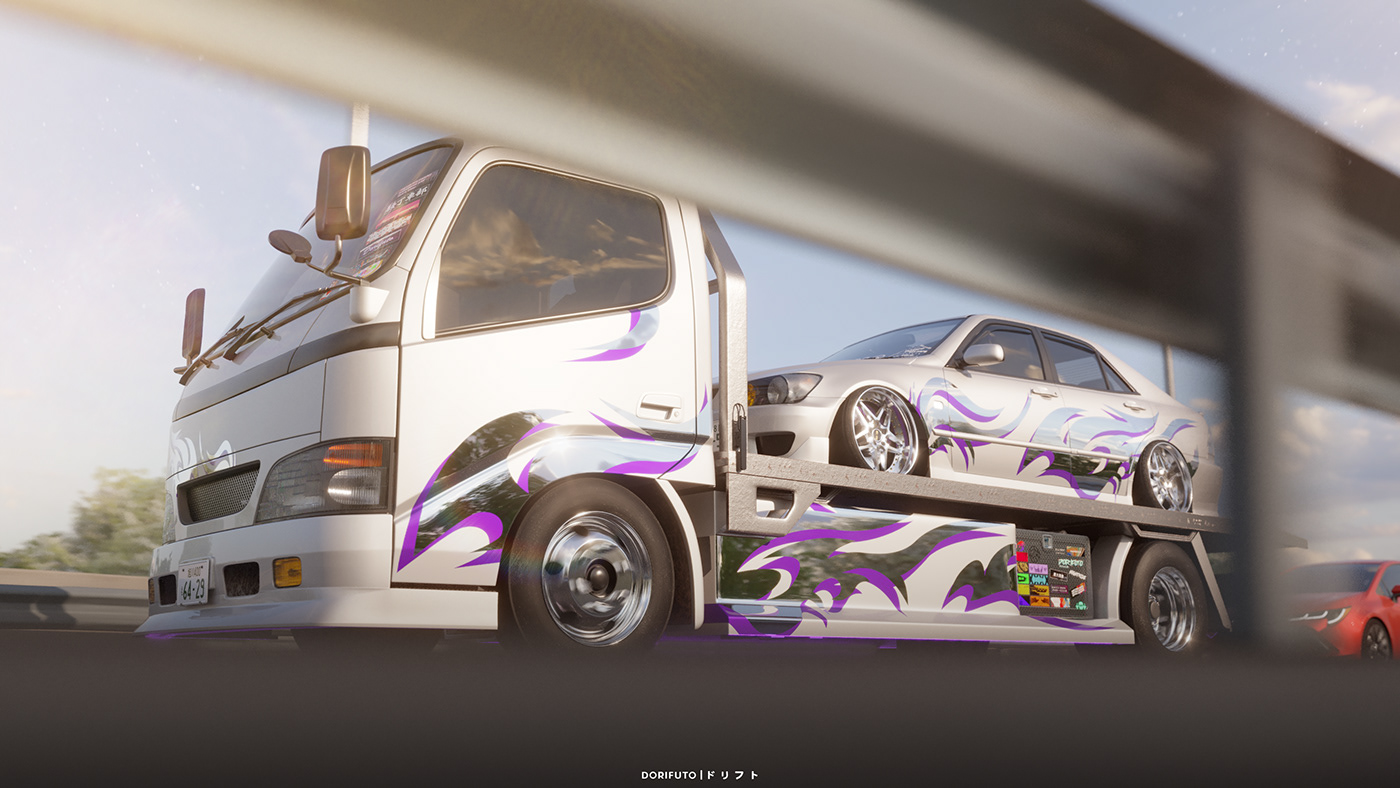 3D 3ds max automotive   car concept corona renderer modelling rendering Transport Truck