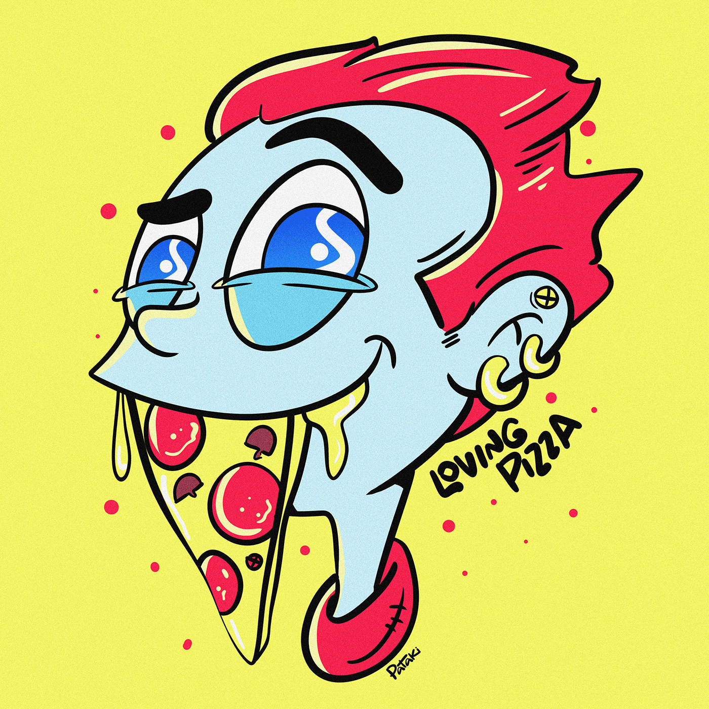 characterdesign Drawing  ILLUSTRATION  Pizza